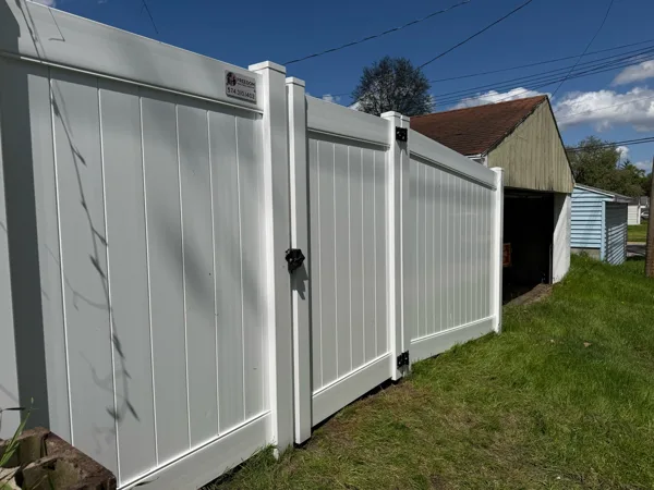 Cedar wood privacy fence installation, Northern Indiana