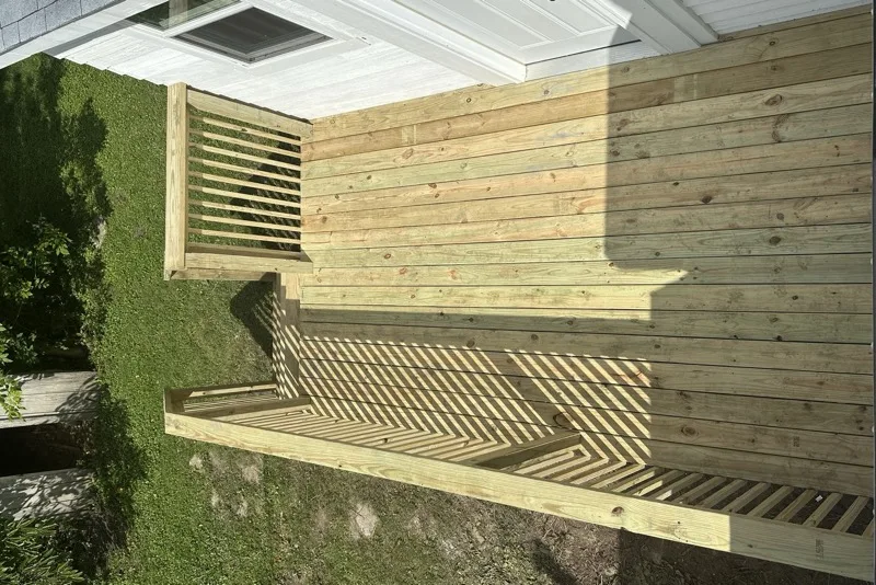 Cedar wood decking